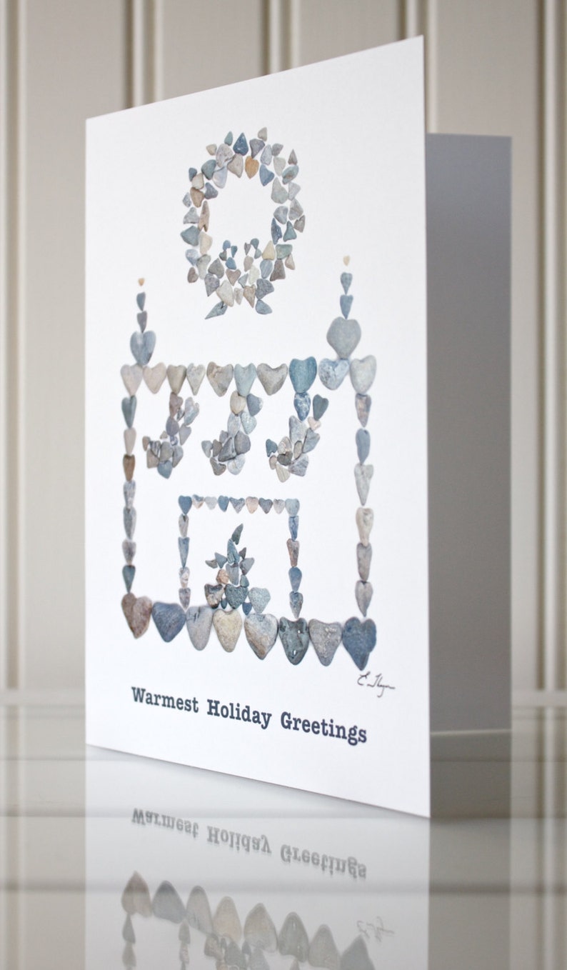 Warmest Holiday Greetings Card Nautical Holiday Card Beach Etsy