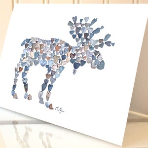 Moose card, moose gifts, moose art, moose lover card, wildlife card, Maine moose card, Maine gifts, Maine made cards, Moose lover gifts image 2