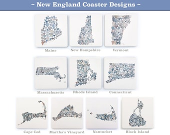 New England coasters, Rhode Island coaster, New Hampshire coaster, Maine coaster, Connecticut coaster, Vermont coaster, MA coaster
