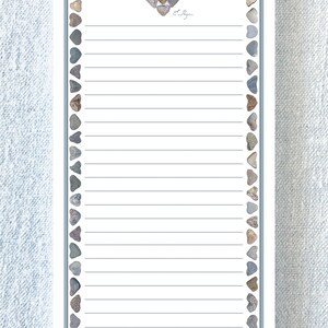 Heart of hearts notepad, heart memo pad, beach party favors, love writing pad, bridal shower favor, heart rock lover gifts, heart of hearts image 2