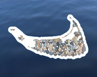 Nantucket Map Vinyl Sticker, ACK Decal, Nantucket Love Bridal Shower Party Favor Gifts