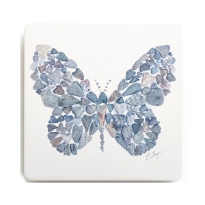 Butterfly coaster, Butterfly art decor, Butterfly gifts, Wildlife coasters, Insect coasters, Nature coasters, Wildlife art gifts