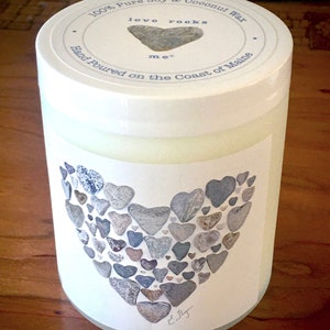 Heart of hearts candle, hearts in heart gifts, heart full of love gifts, 100% pure candle, Maine made candle, Maine made gifts image 3