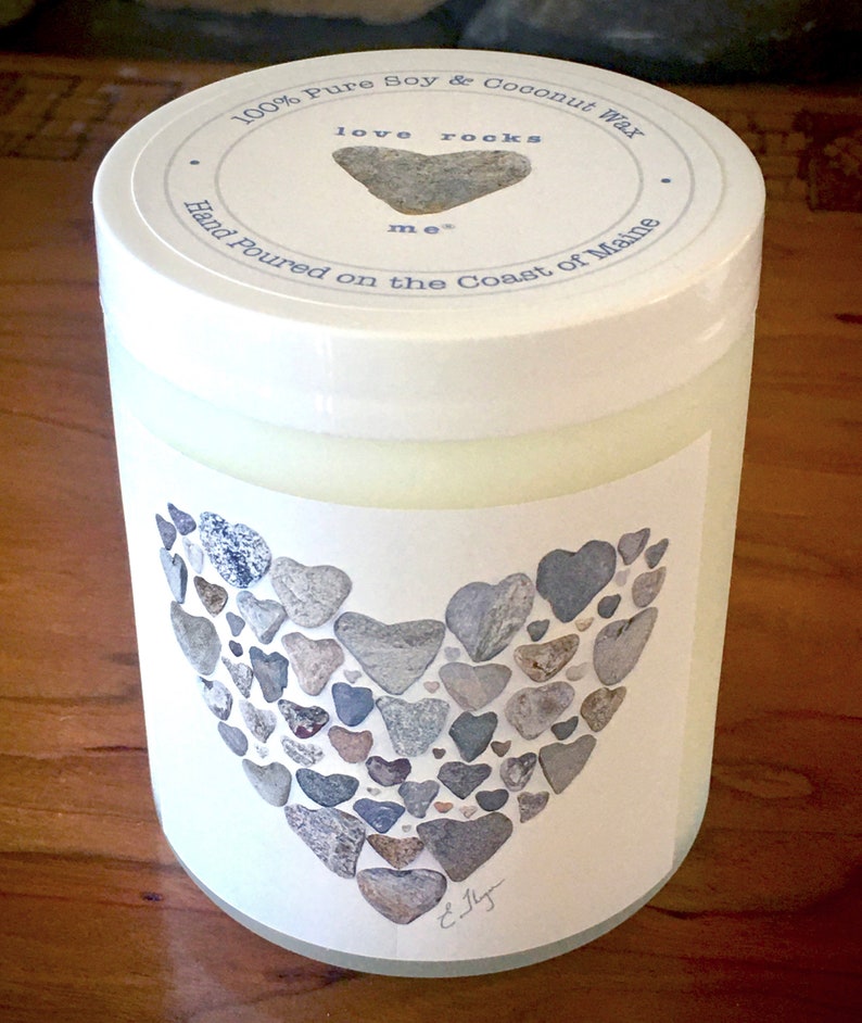 Heart of hearts candle, hearts in heart gifts, heart full of love gifts, 100% pure candle, Maine made candle, Maine made gifts image 3