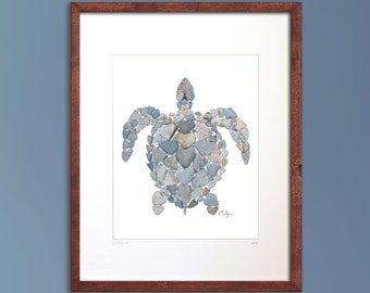 Sea turtle art print, sea turtle decor, turtle wall art, turtle lovers gift, tortoise wall art, turtle nursery, coastal wall art