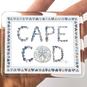 Cape Cod magnet, Cape Cod beach art, Cape Cod gifts, Cape Cod love, Cape Cod wedding favors, Cape Cod souvenir, Cape Cod party favors