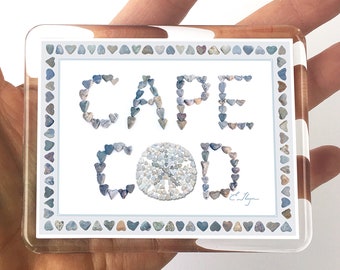 Cape Cod magnet, Cape Cod beach art, Cape Cod gifts, Cape Cod love, Cape Cod wedding favors, Cape Cod souvenir, Cape Cod party favors