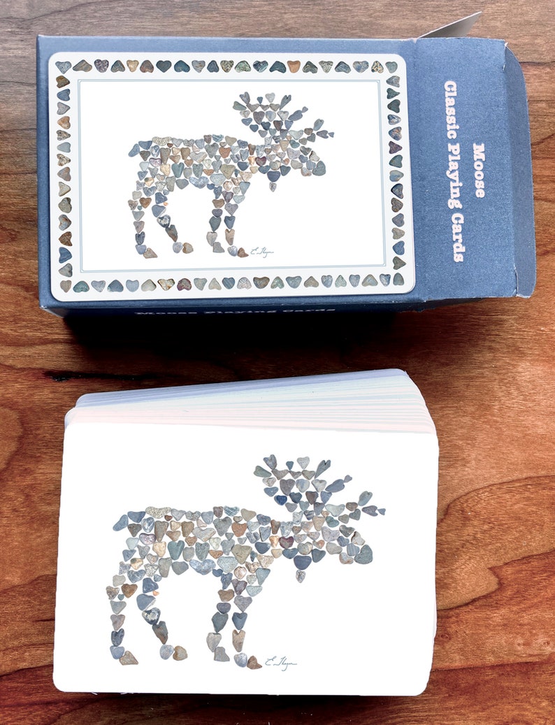 Moose Playing Cards Moose Card Deck Moose Art Gifts Moose Etsy