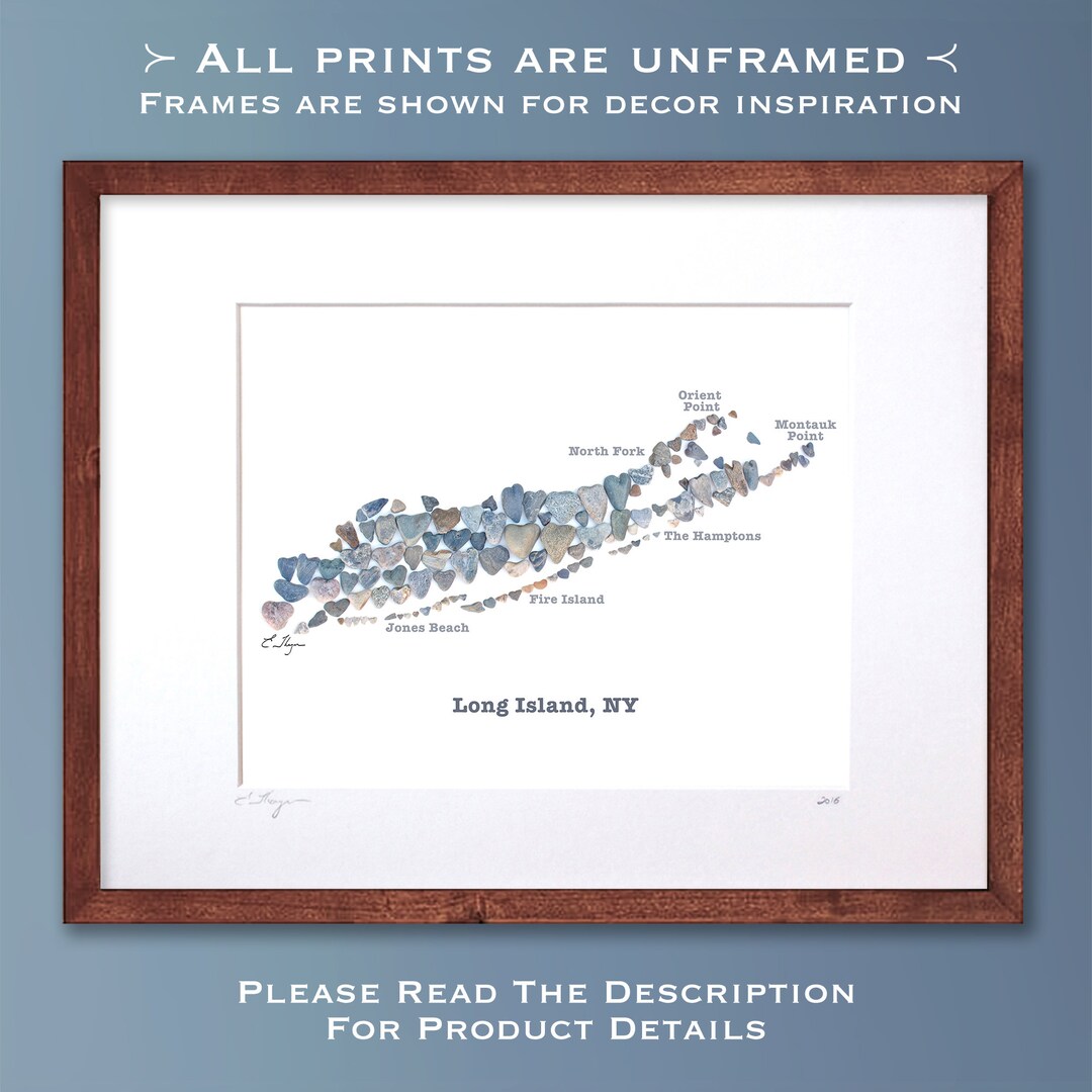 Long Island Wall Art, Long Island Map Art, Long Island Map Print, Long