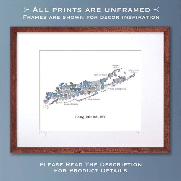 Long Island wall art, Long Island map art, Long Island map print, Long Island decor, Long Island NY, Long Island gifts, Long Island wedding