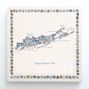 Long Island NY trivet, Long Island NY hot plate, Long Island map gift, Long Island wedding, Long Island home decor, Long Island hostess gift