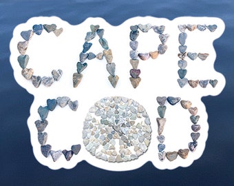 Cape Cod vinyl sticker, Cape Cod decal, Cape Cod love sticker, Cape Cod lover gift, Cape Cod party favor, Cape Cod art sticker