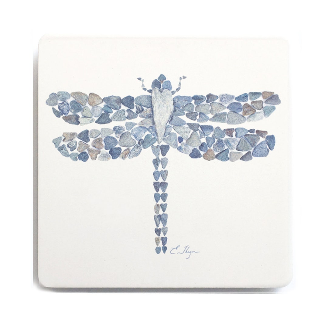 Dragonfly Coaster, Dragonfly Art Decor, Dragonfly Gifts, Wildlife