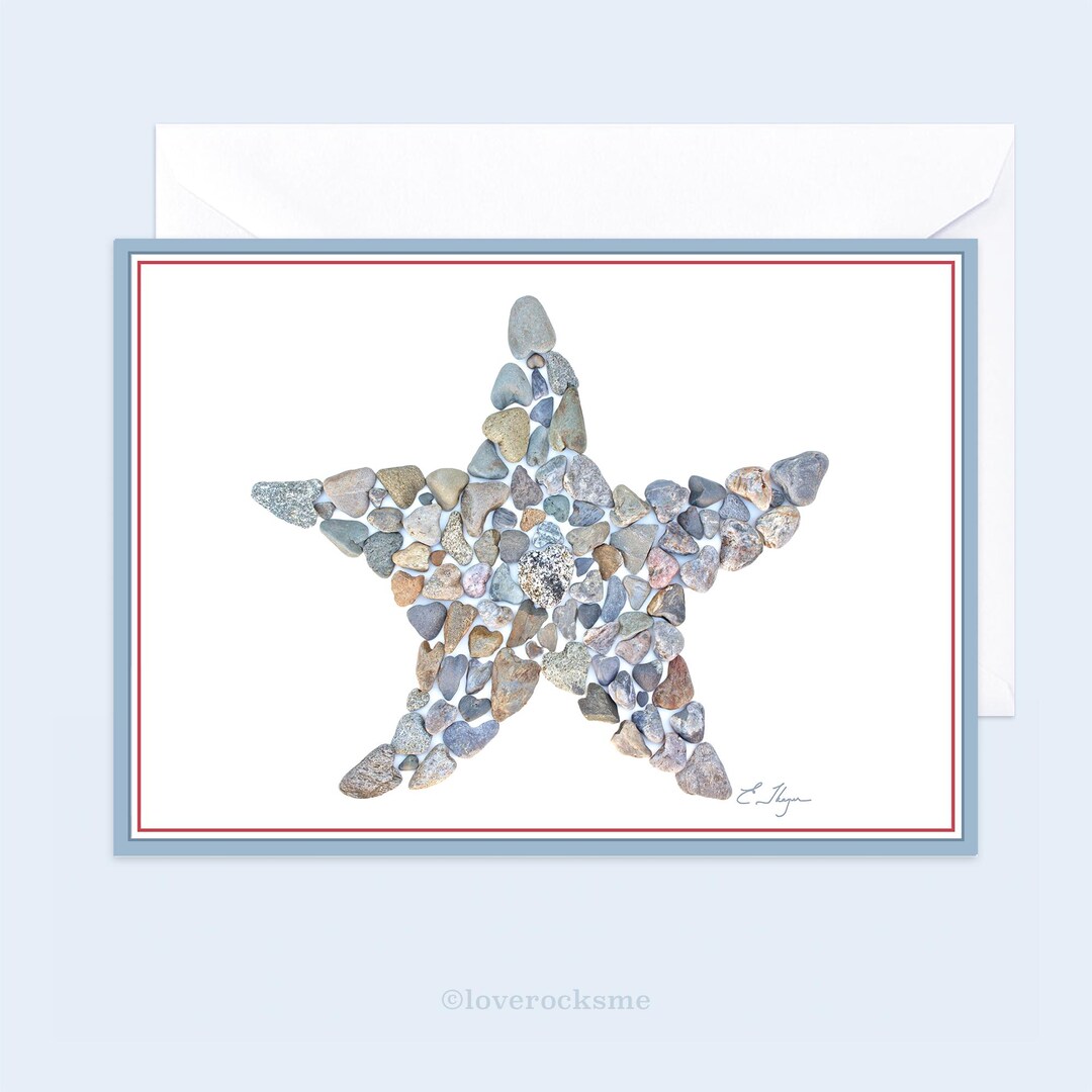 Starfish Note Card, Sea Life Card, Coastal Stationary - Etsy