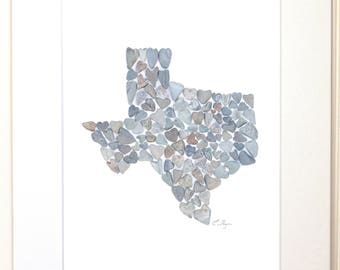 Texas print, Texas wall art, Texas state artwork, Texas state map, Texas state décor, Texas gifts, Texas map, Texas wedding gift, TX gifts