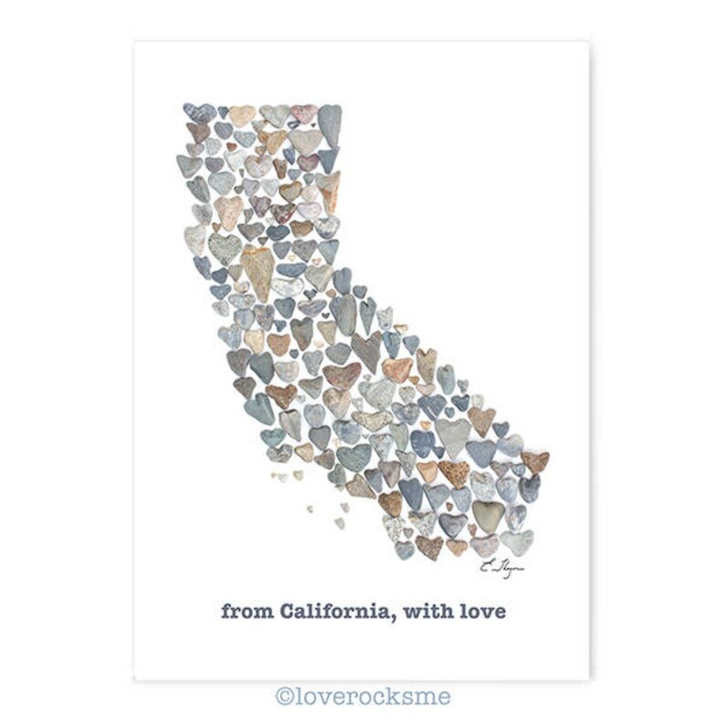 California Card California State Map California Wedding Etsy