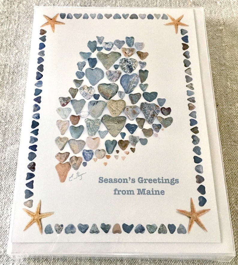 Maine Holiday Card Maine Christmas Card Maine Made Christmas Etsy