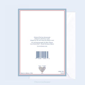 Birthday Balloons Card, Beach Birthday, Heart Rocks Art image 2