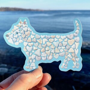 Westie vinyl sticker, Westie lover gifts, Westie bumper sticker, West Highland dog art, Dog lover sticker, Dog lover gifts, Dog party favor image 2