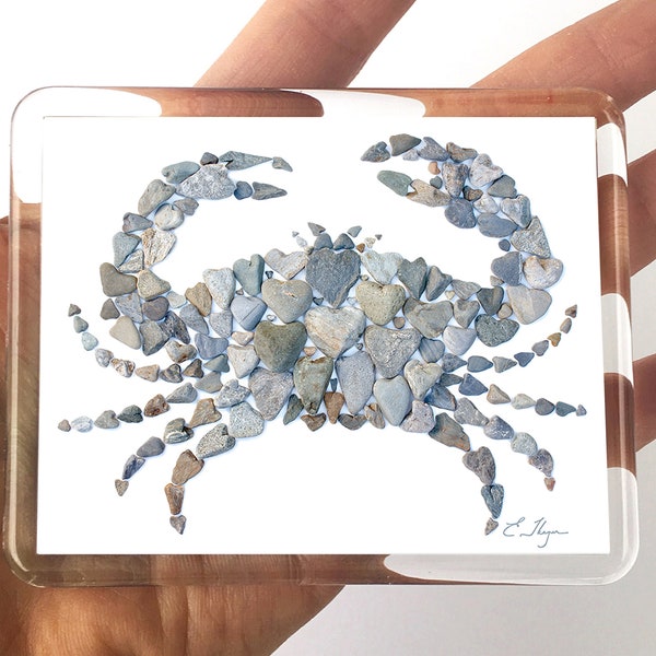 Crab magnet, Sea life magnet, Coastal magnet, Crab lover gift, Maryland blue crab, Crab party favor, Coastal party favor, Beach party favors