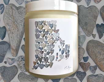 Rhode Island candle, Rhode Island gifts, Rhode Island map art, Rhode Island hostess gift, RI candle, RI gifts, 100% pure candle