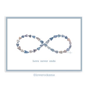 love never ends card, infinity love card, uplifting sympathy card, forever love card, uplifting condolence card, bereavement card