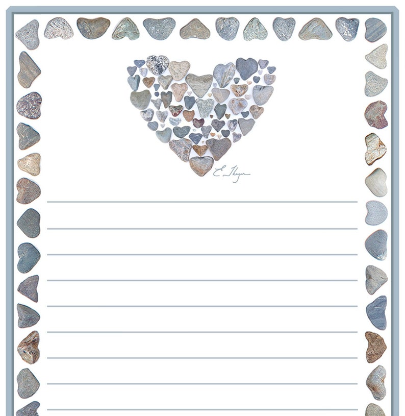 Heart of Hearts Notepad Heart Memo Pad Love Writing Pad Etsy