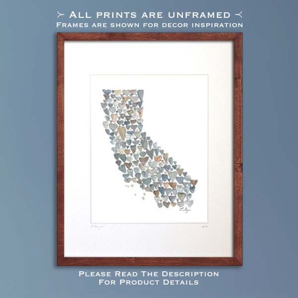 California print, California map, CA map, California art, California love, California decor, California print, California gifts, CA wedding