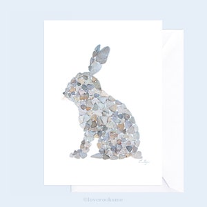 Bunny card, some bunny loves you, bunny love card, Easter bunny card, Easter love card, bunny lovers gift, Maine made card, bunny art card
