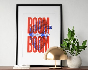 Poster serigrafato Boom Boom - Firmato dall'artista