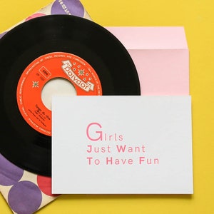 Carte Letterpress "Girls just want to have fun" image 3