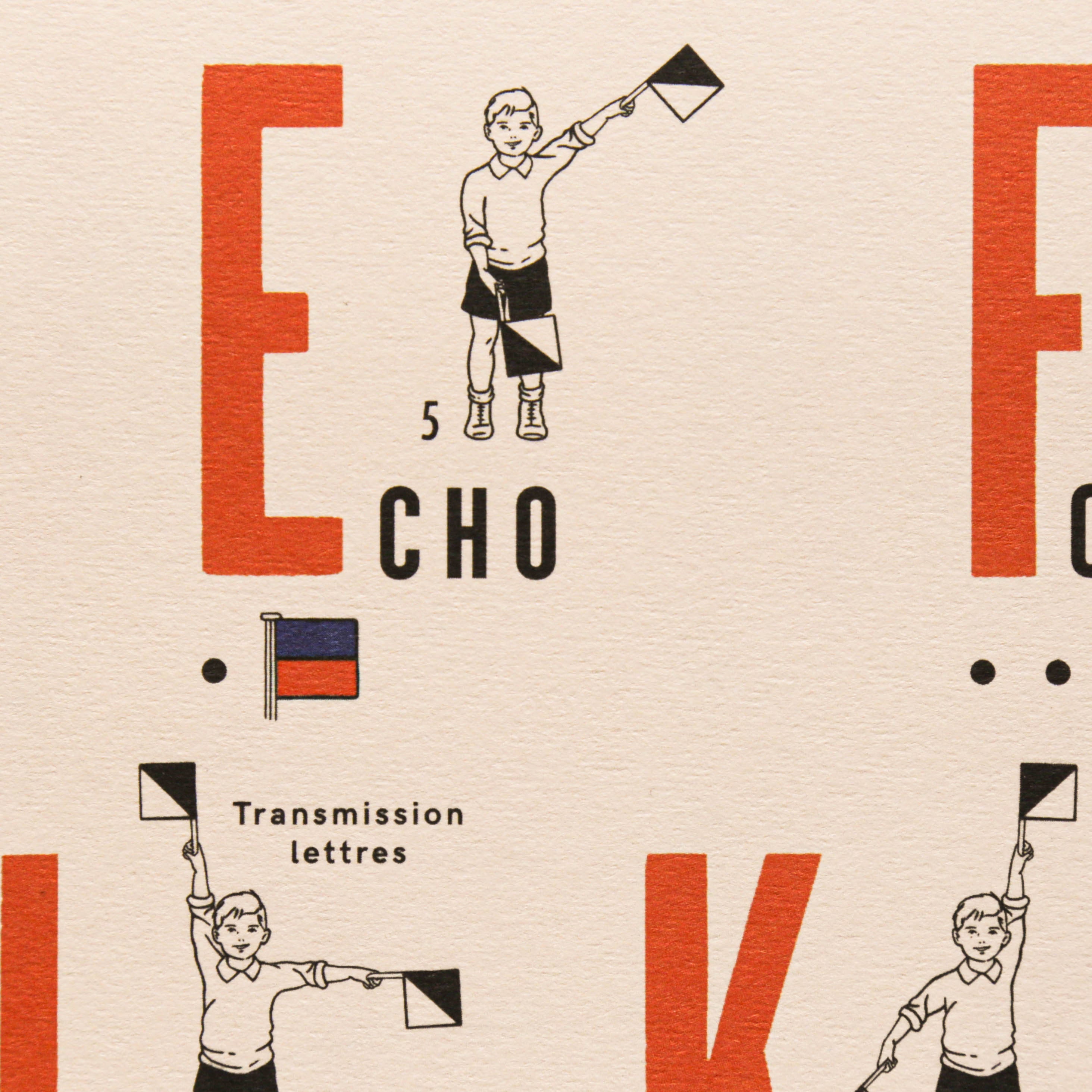 Poster ABC, International Radio and Semaphore Alphabets, Morse Code and ...