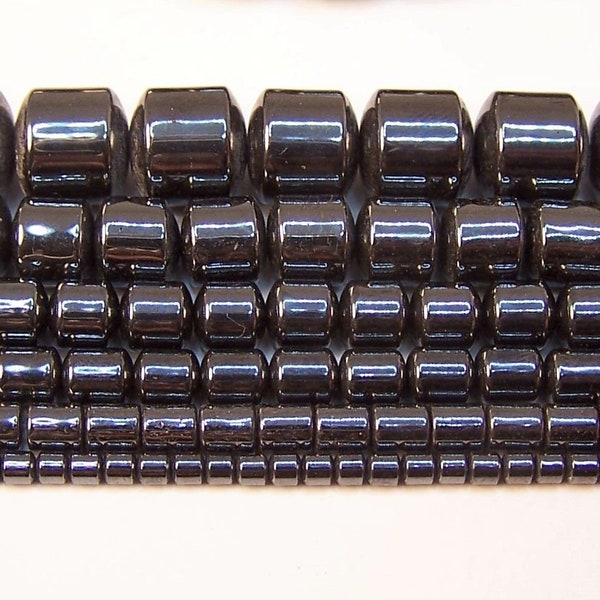 Hematite Beads Drum 2mm-3mm-4mm-5mm-6mm-8mm 15.5" Strand FREE SHIPPING