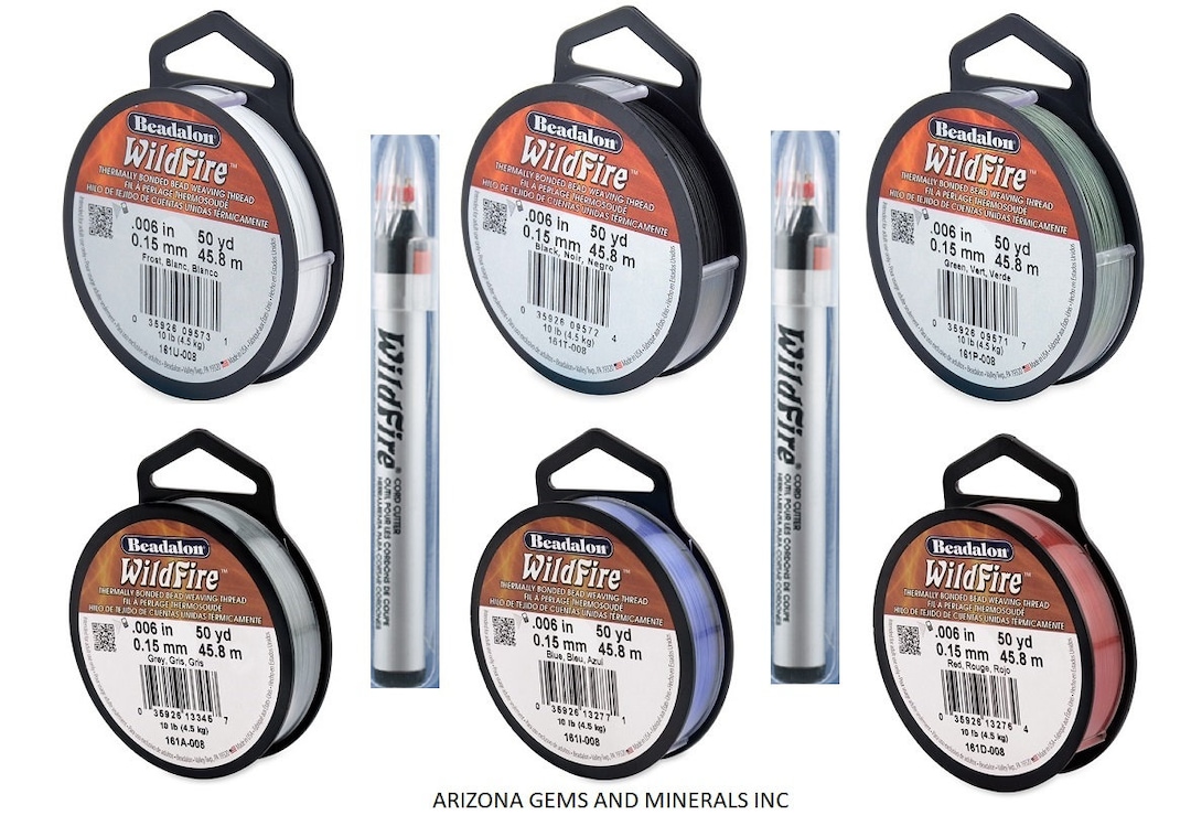 FREE Shipping Beadalon Wildfire Beading Thread .006in.008in. 20YD50YD