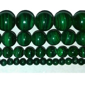 AAA Malachite Beads Genuine Real Stone 2mm-3mm-4mm-6mm-8mm-10mm Real Stone 15.5 inch Strand FREE SHIPPING