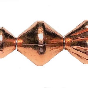 Real Copper Beads Bi-Cone 3mm - 5mm - 3mm and 5mm Corrugated Approx. 100-200-500 Beads FREE SHIPPING 100% Genuine Copper