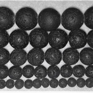 Lava Stone 4 mm, 6 mm, 8 mm, 10 mm, 12mm FREE SHIPPING Approx. 15.5 inch strand