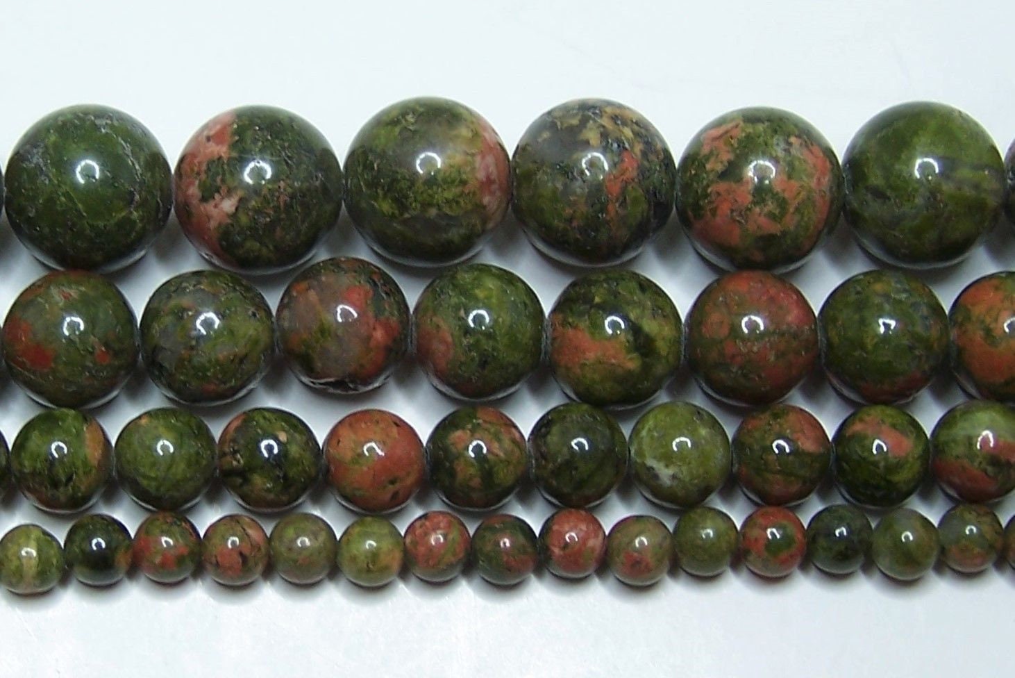 Natural Unakite Gemstone Round Loose Beads 2mm 3mm 4mm 6mm 8mm 10mm 12mm 16'' 