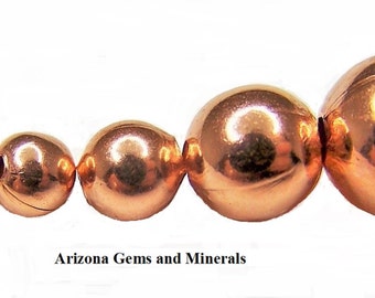 Cuentas redondas de cobre real 2mm-2.4mm-3mm-4mm-5mm-6mm-8mm-9.5mm 100-200-500 Cantidad. ENVÍO GRATIS