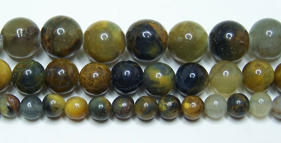 Golden Pietersite 4mm-6mm-8mm-10mm Real Stone Strand FREE