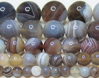 Botswana Agate Beads 2mm-3mm-4mm-6mm-8mm-10mm-12mm Real Stone 15.5" Strand
