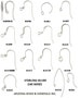 Sterling Silver .925 Hook Ear Wires & French Ear Wires 15 Styles+10Pc-20Pc-50Pc FREE SHIPPING 