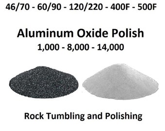 Rock Tumbling & Polishing  Silicon Carbide Grits 46/70 - 60/90 - 120/220 - 400F-500F Aluminum Oxide Polish 1,000 -8,000 -14,000