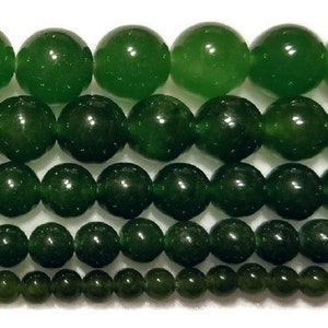 Green Jade Round Beads sizes from 2mm-3mm-4mm-6mm-8mm-10mm-12mm-14mm FREE SHIPPING