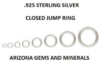 Sterling Silver .925 3mm to 12mm Soldered Closed Jump Rings in 22Ga.+ 20.5Ga+19.5Ga+18Ga FREE SHIPPING