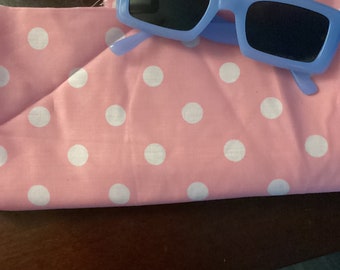 Vintage Pink Polka Dot Fabric