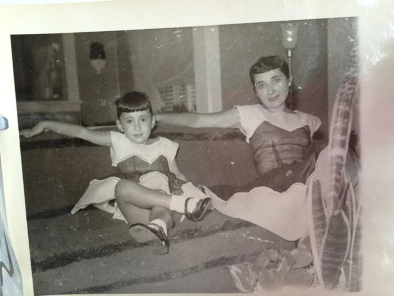 B/W Vintage Snapshot 1940-50's Matching Mother Daughter Etsy