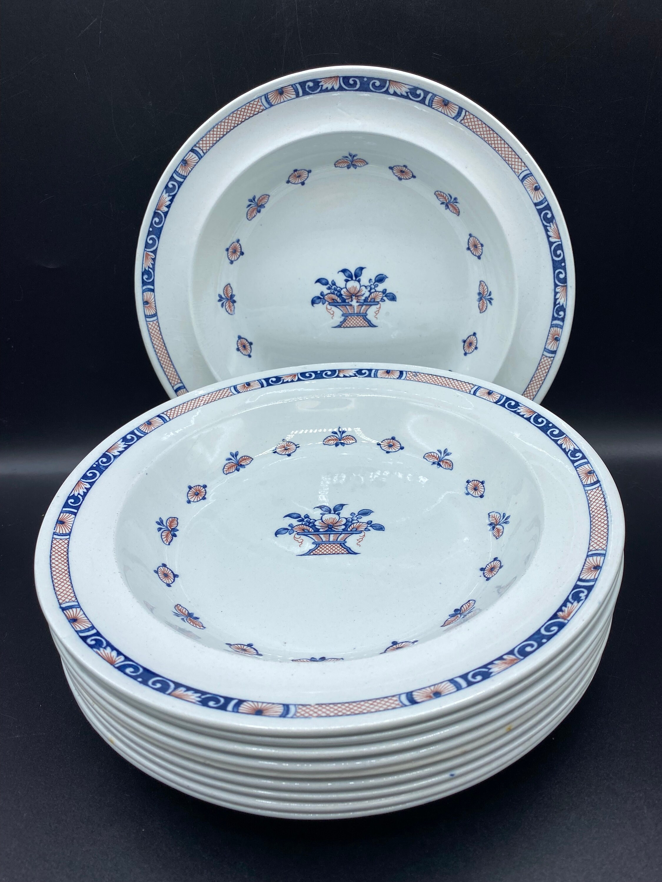ウェジウッド P- Cup&Sauce&Plate15 = ROUEN = (1級品) 貴重品