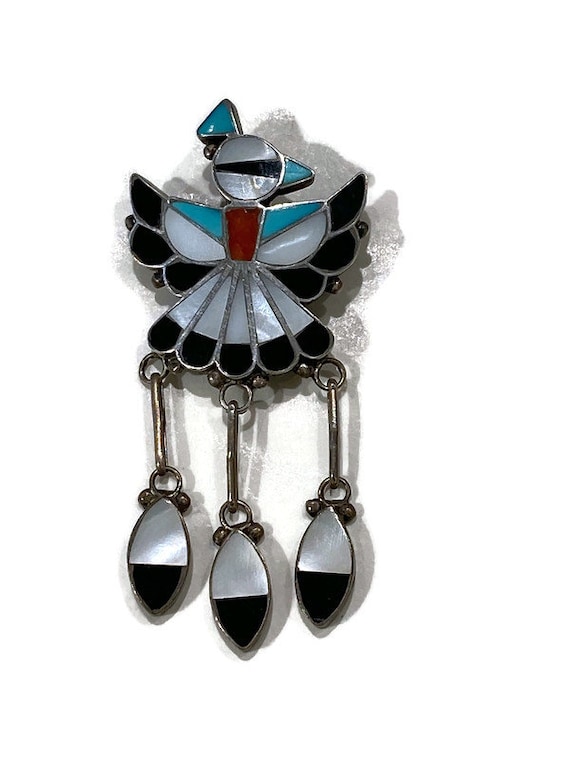 Incredibly Long Vintage Zuni Wagonwheel Turquoise Native American Jewelry Silver Earrings Incredibly Long Vintage Zuni Wagonwheel Turquoise Native American Jewelry Silver Earrings