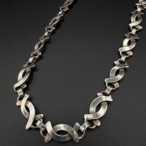Vintage Mexican Silver Necklace - Etsy